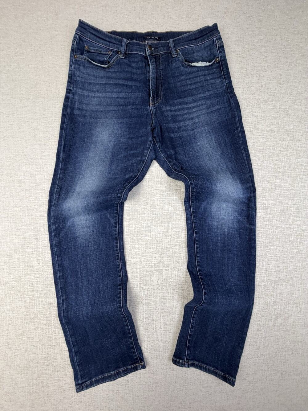 Lucky Brand Men’s 410 Athletic Straight Jeans 36x32 Dark Wash Stretch
